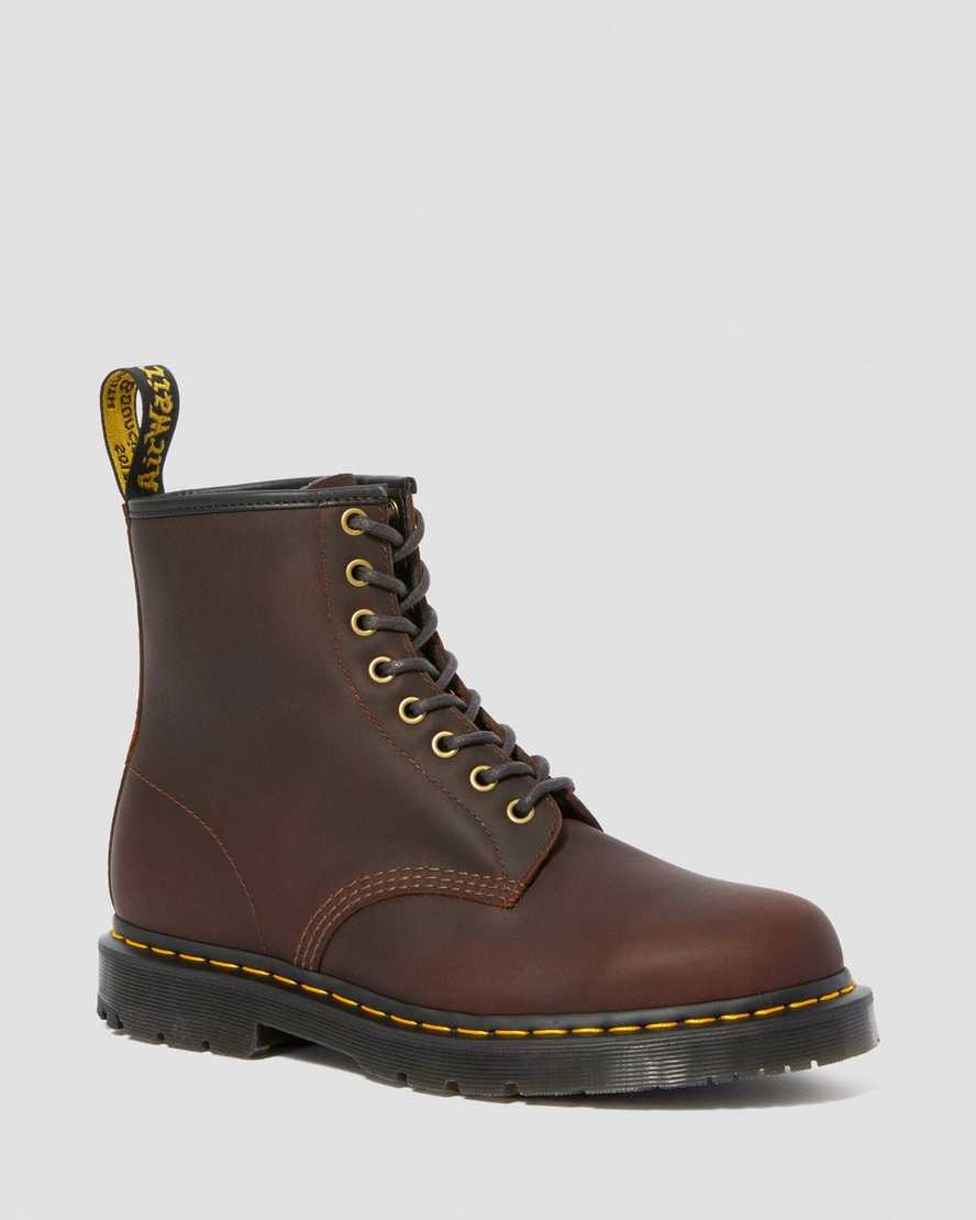 Dr. Martens 1460 DM's Wintergrip Snørestøvler Dame Mørke Rød [7640YMUCP]